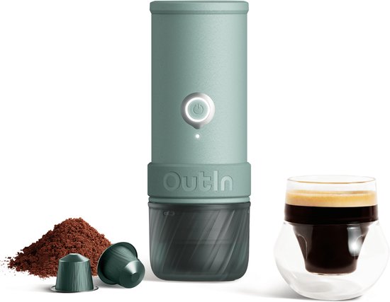 OutIn Mino - Canyon Green - Draagbare elektrische espressomachine