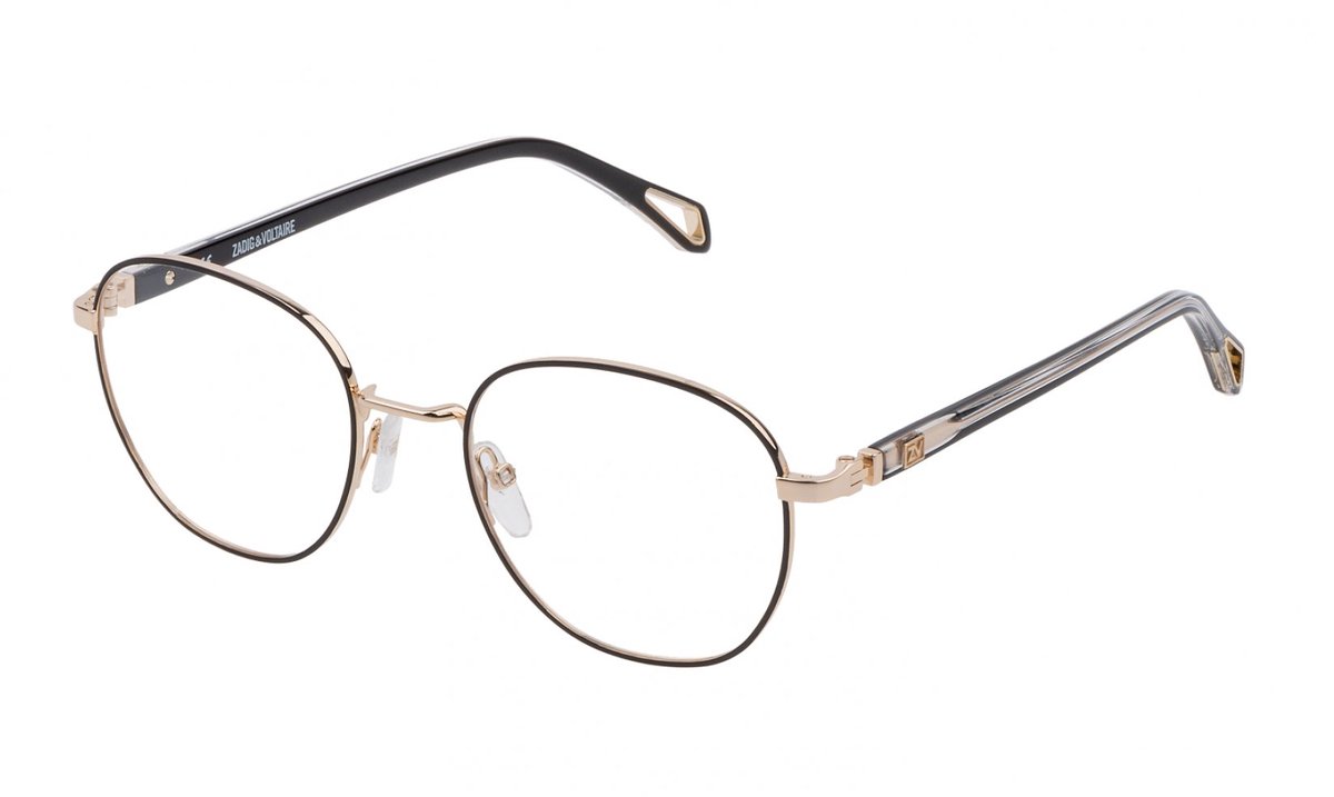 Zadig&voltaire VZV258 Oro rose' luc.c/parti nero luc 49/19/140 UNISEX Brilmonturen