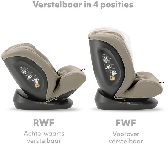 Deryan Clyde I-Size Autostoel - 40 tot 150 cm - Groep 0+/1/2/3 - Nougat van Merkloos — afbeelding 5