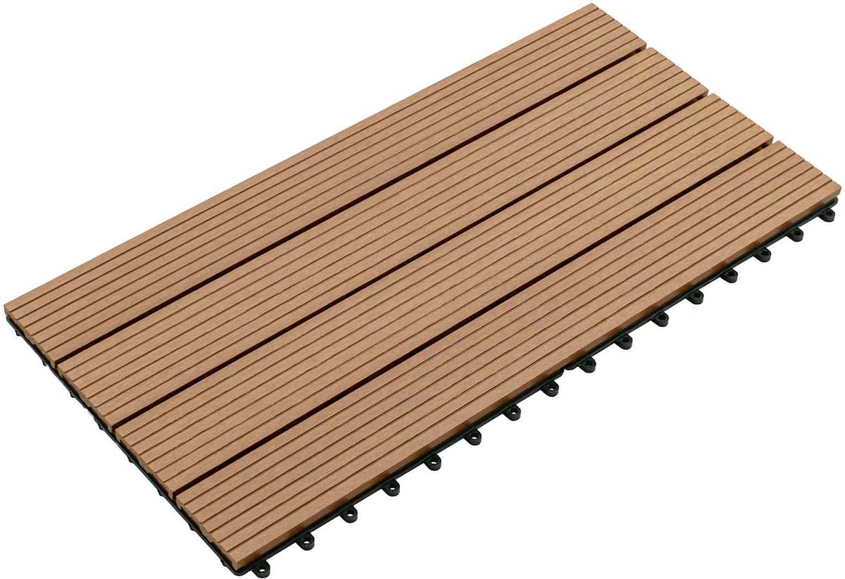 vidaXL - Terras - Tegel - 6 - pcs - Bruin - 60 - x - 30 - cm - WPC