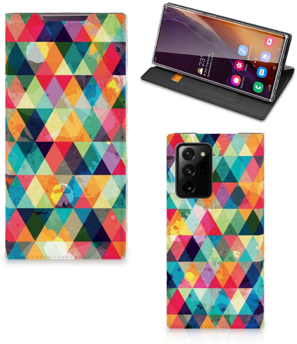 Samsung Galaxy Note 20 Ultra Hoesje met Magneet Geruit