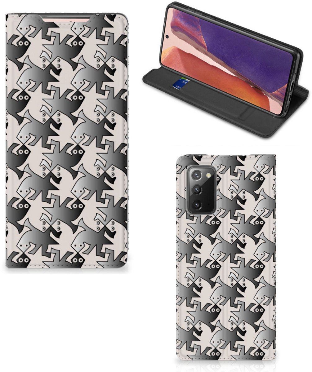 Standcase Hoesje voor Samsung Galaxy Note20 Hoesje maken Salamander Grey