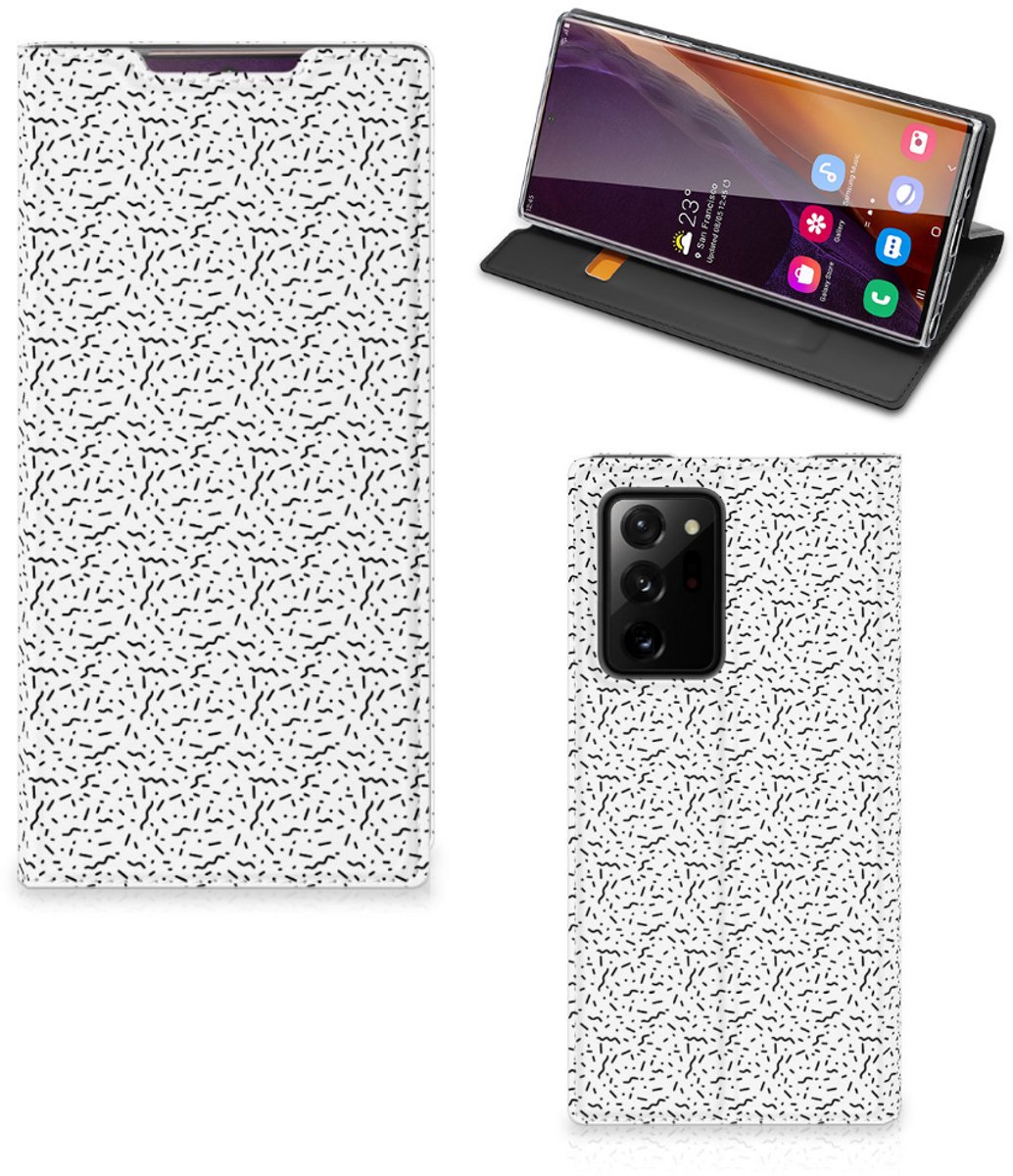 Samsung Galaxy Note 20 Ultra Hoesje met Magneet Stripes Dots