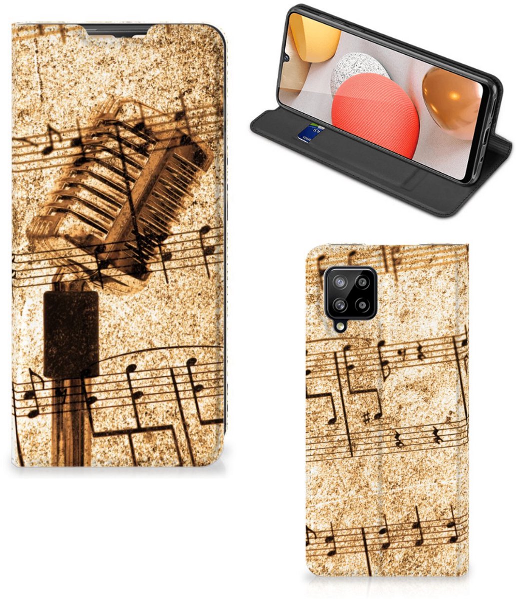 Samsung Galaxy A42 Stand Case Bladmuziek
