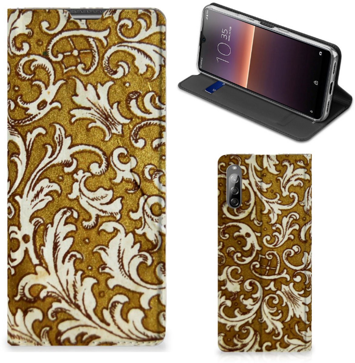 Telefoon Hoesje Sony Xperia L4 Barok Goud