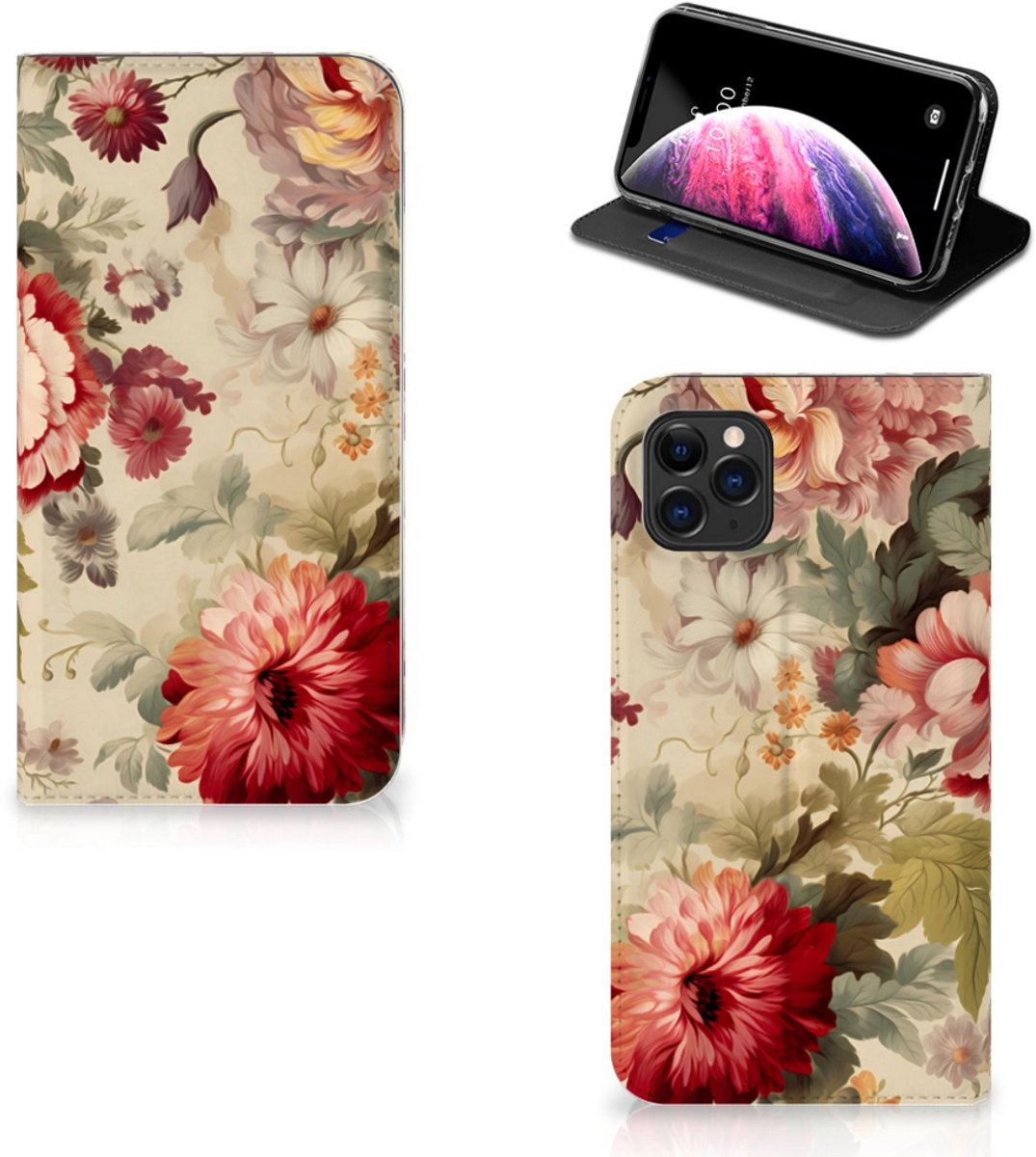 Smart Cover voor Apple iPhone 11 Pro Max Bloemen