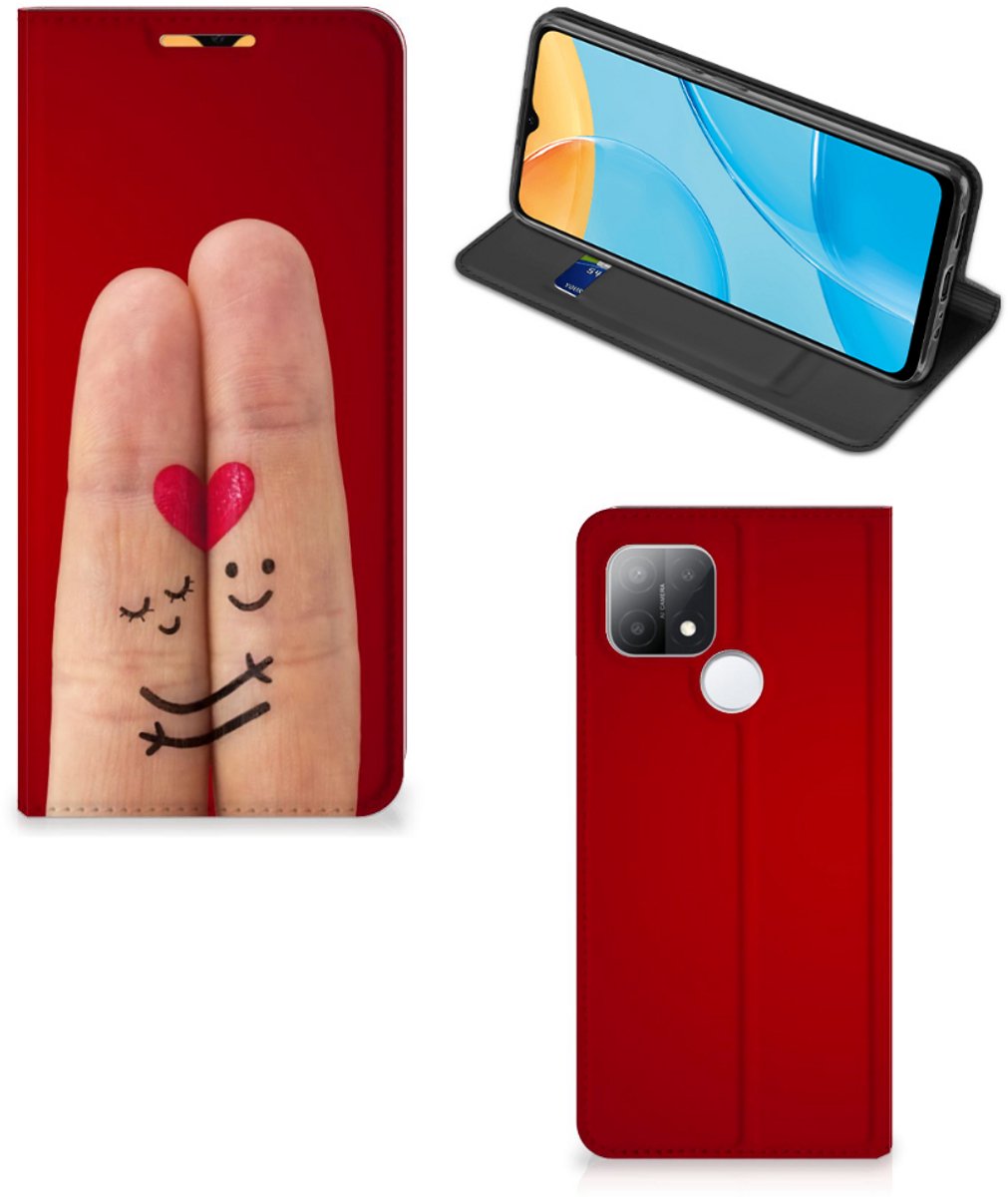 OPPO A15 Hippe Standcase Liefde - Origineel Romantisch Cadeau