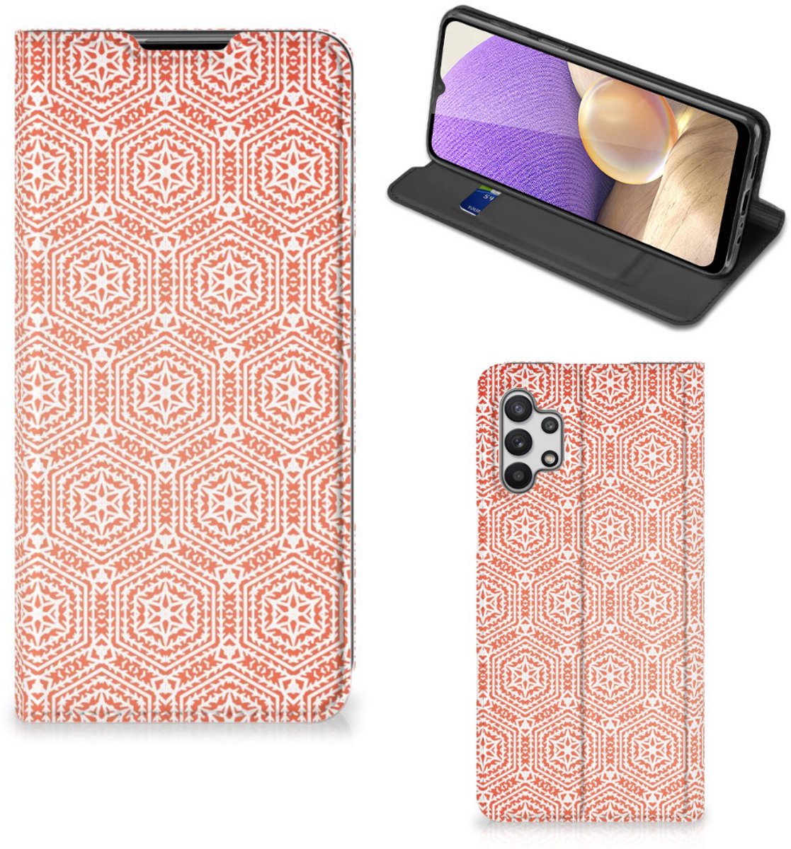 Samsung Galaxy A32 5G Hoesje met Magneet Pattern Orange