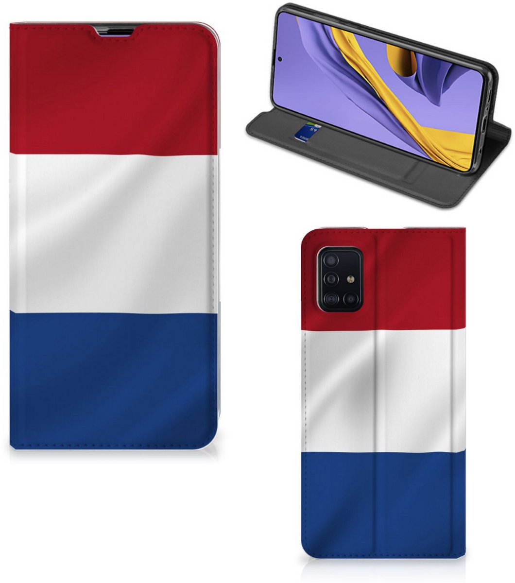 Samsung Galaxy A51 Standcase Nederlandse Vlag