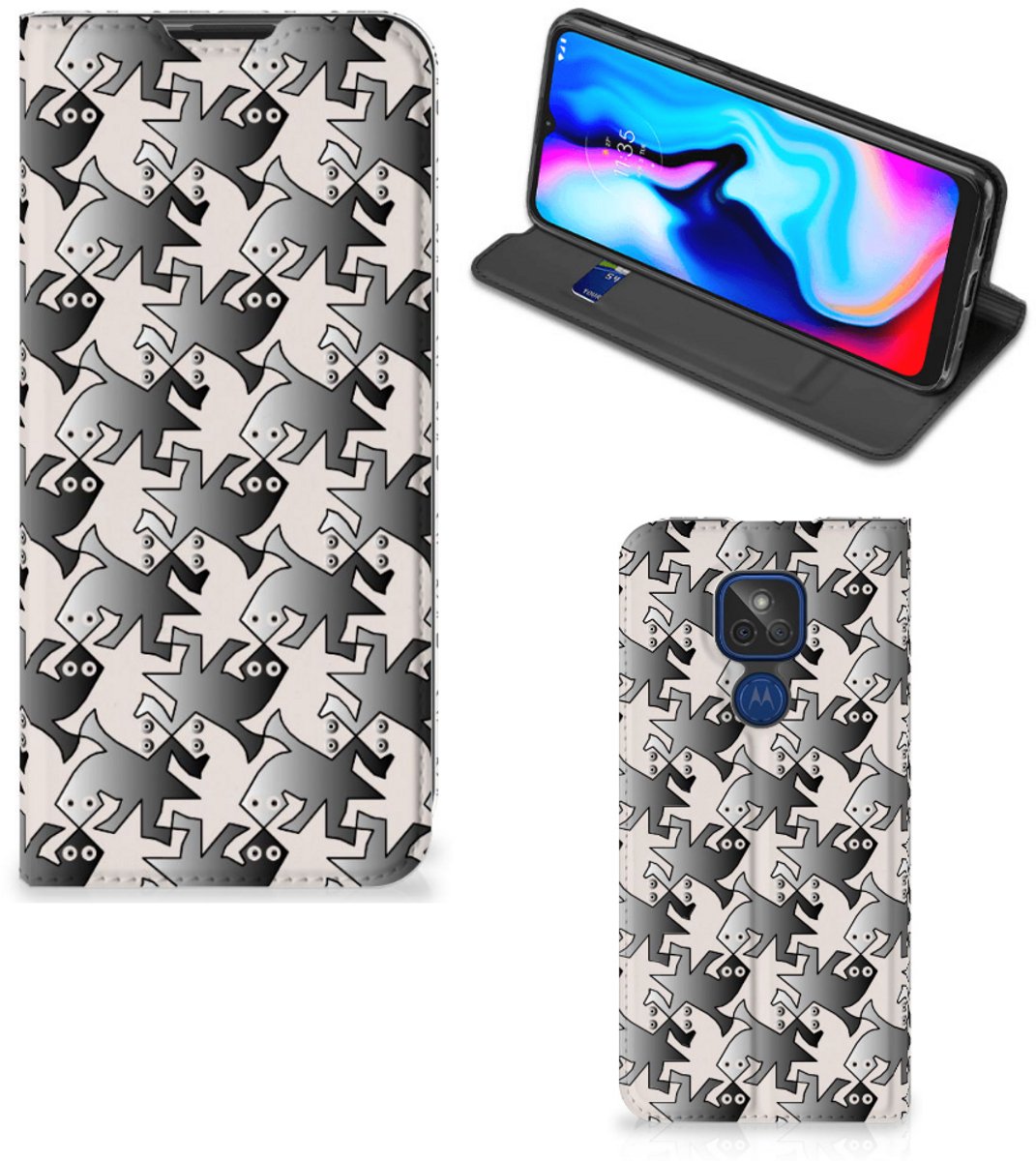 Motorola Moto G9 Play Hoesje maken Salamander Grey