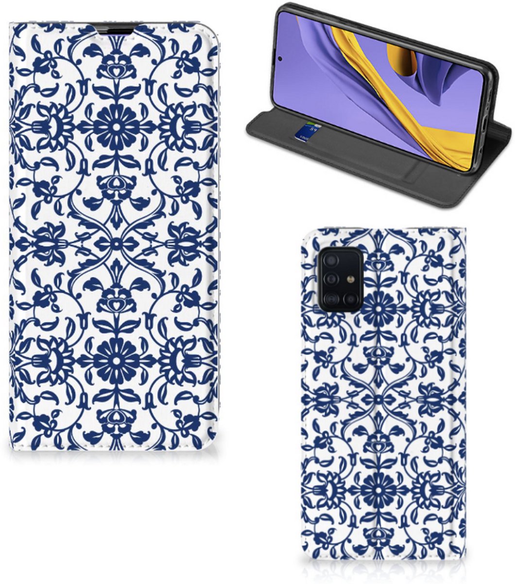 Samsung Galaxy A51 Smart Cover Flower Blue