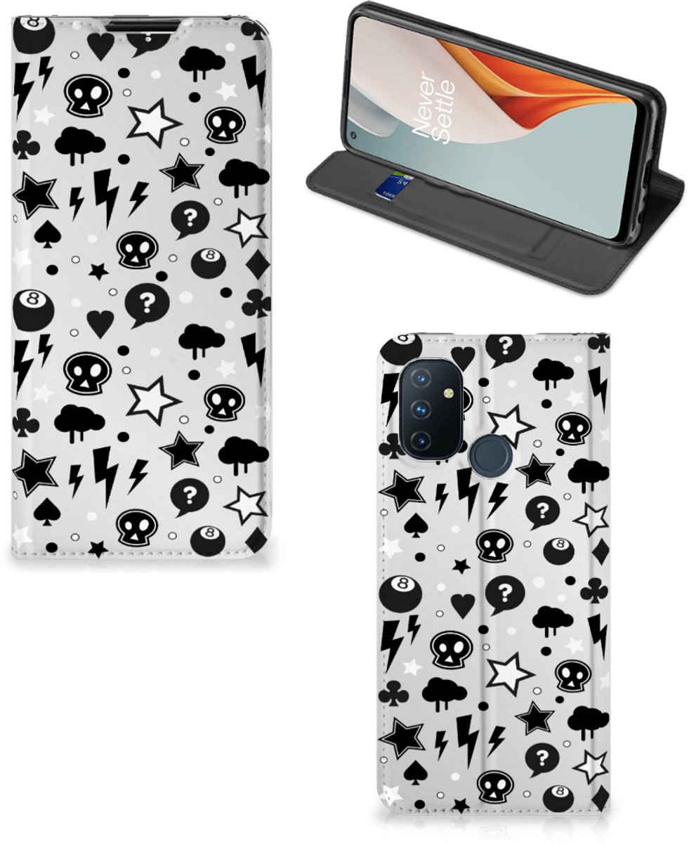 Mobiel BookCase OnePlus Nord N100 Silver Punk