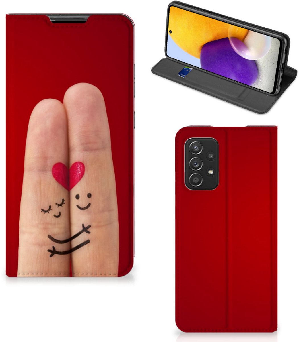 Samsung Galaxy A72 (5G/4G) Hippe Standcase Liefde - Origineel Romantisch Cadeau