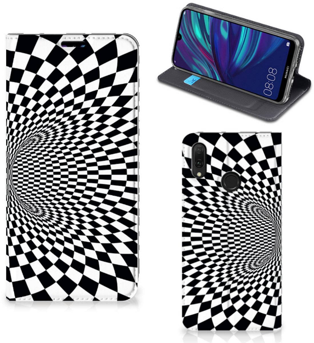 Huawei Y7 hoesje Y7 Pro (2019) Stand Case Illusie