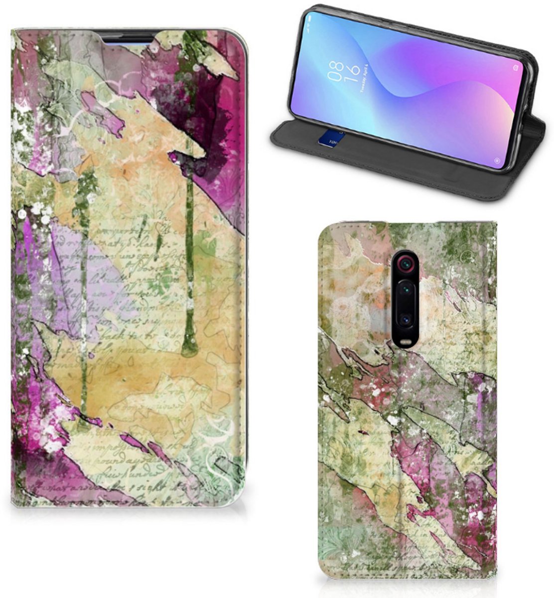Standcase Hoesje voor Bookcase Xiaomi Mi 9T Pro Letter Painting