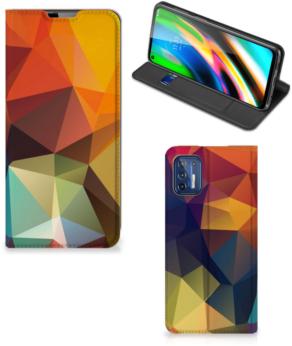 Motorola Moto G9 Plus Stand Case Polygon Color