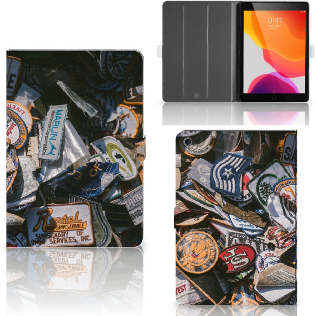 iPad 10.2 2019 | iPad 10.2 2020 | 10.2 2021 Tablet Hoesje met foto Badges