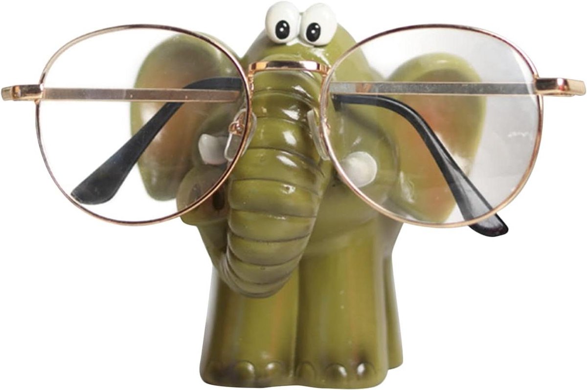Brilhouder Dieren - Brillenstandaard Display - Brillen Opbergen - Handgemaakt Hars Ontwerp - 7.5 x 8 cm - Veelkleurig