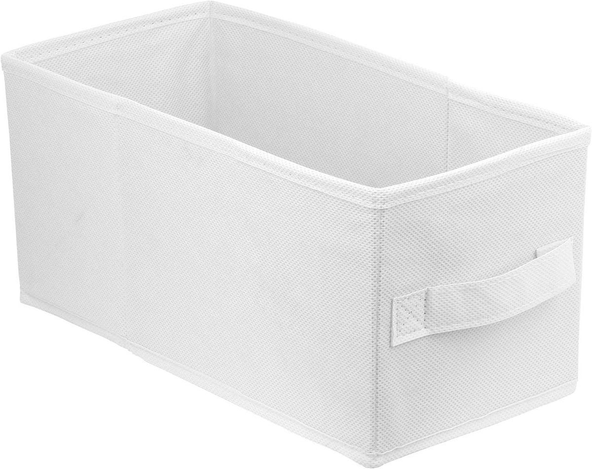 Opbergdoos - Lade organizerbox - Kleding opslag - Opvouwbaar ontwerp - 15 x 31 x 15 cm - Wit