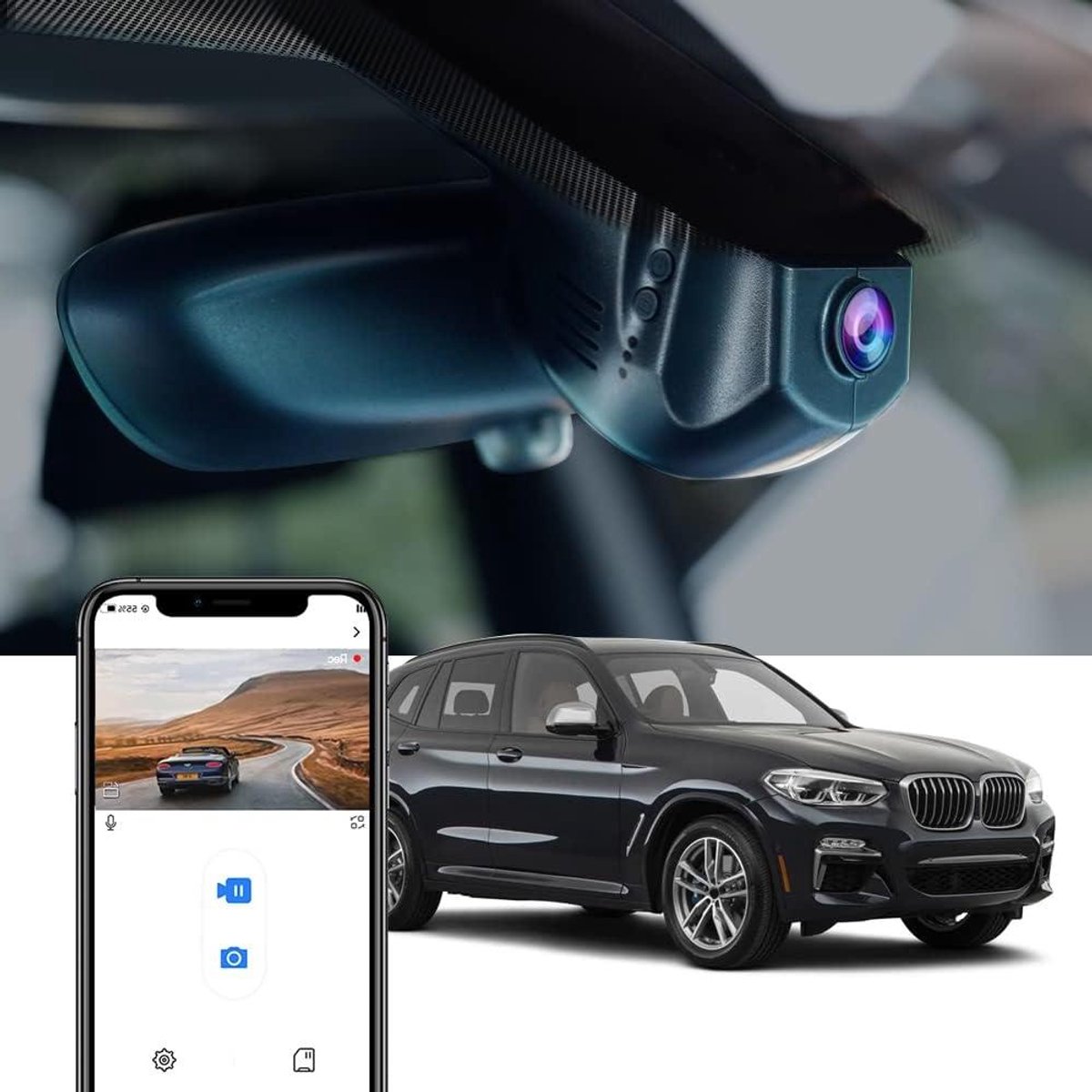 Dashcam BMW - Autocamera Video - Rijgedrag Vastleggen - OEM Geïntegreerde Stijl - 4K Resolutie - Grijs