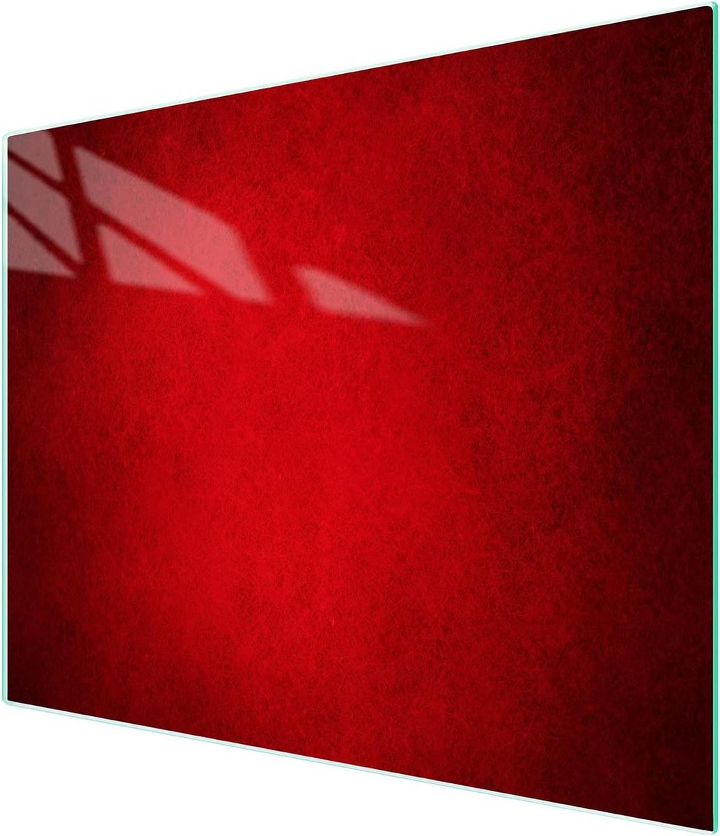 Snijplank Glas - Kookplaat Afdekplaat - Keuken Werkvlak - Gehard Glas - 52 x 30 cm - Rood