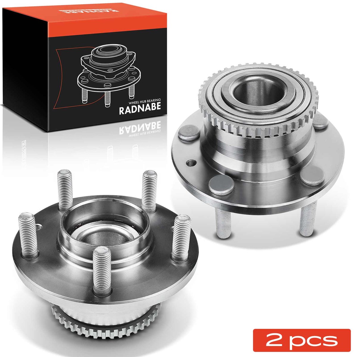 Frankberg 2x Wielnaaf Set Achter voor Honda Civic VII Coupé Hatchback