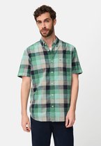 camel active Geruit overhemd van puur katoen - Maat - Lagunengroenmenswear-XXL