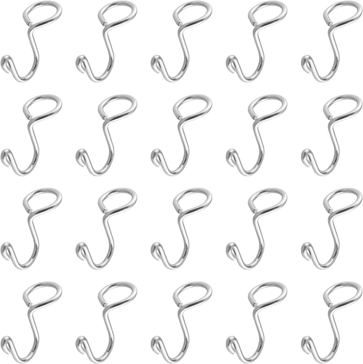 Hanger Haken - Kleding Organizer - Kast Opruimen - Ruimtebesparend Ontwerp - 20 Stuks - Zilver