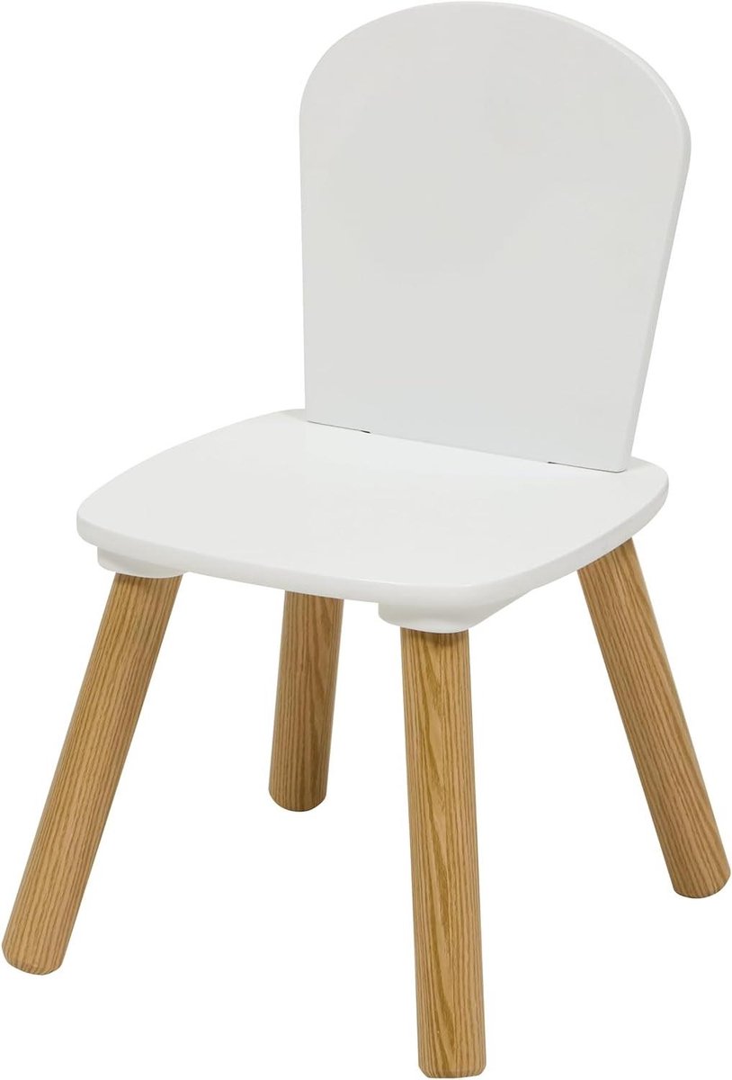 Kinderstoel Alex - Peuterstoel kind - Veilig zitten - Scandinavisch design - 48 x 55 x 85 cm - Wit