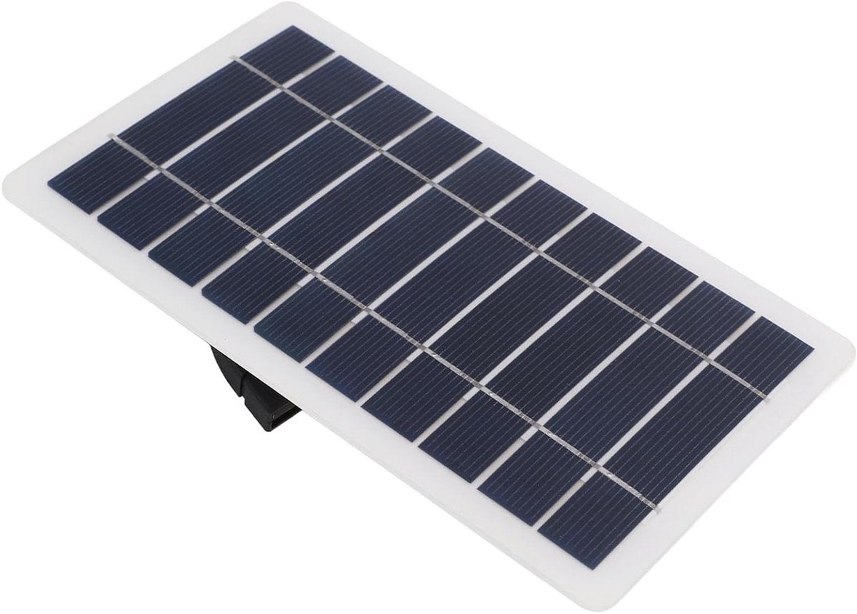 Zonnepaneel Charger - Draagbare Oplader - Apparaten Opladen - Monokristallijn Silicium - 5 Watt - Zwart