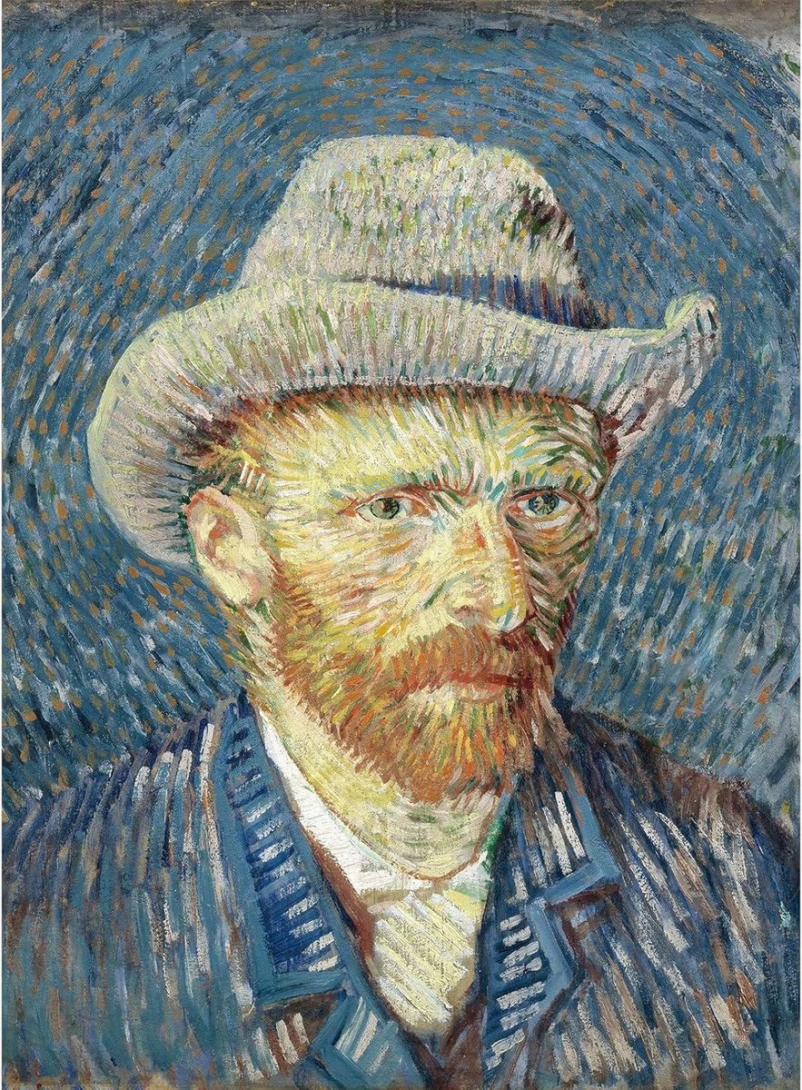 Houten Legpuzzels - Kunst Puzzel - Ontspannende Tijd - Gedetailleerde Afbeelding - 1000 Stukjes - Van Gogh Zelfportret