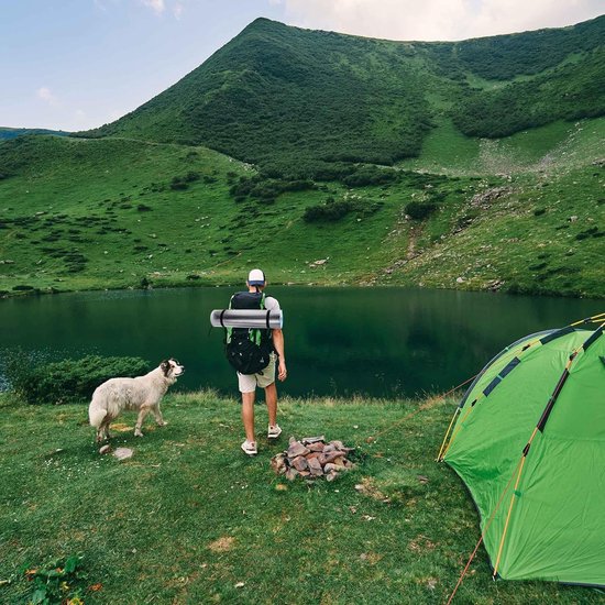 Opvouwbare Campingmat - Wandelmat Slaapmat - Kamperen en Wandelen - Lichtgewicht en Compact - 180 x 50 cm - Blauw van Merkloos — afbeelding 2