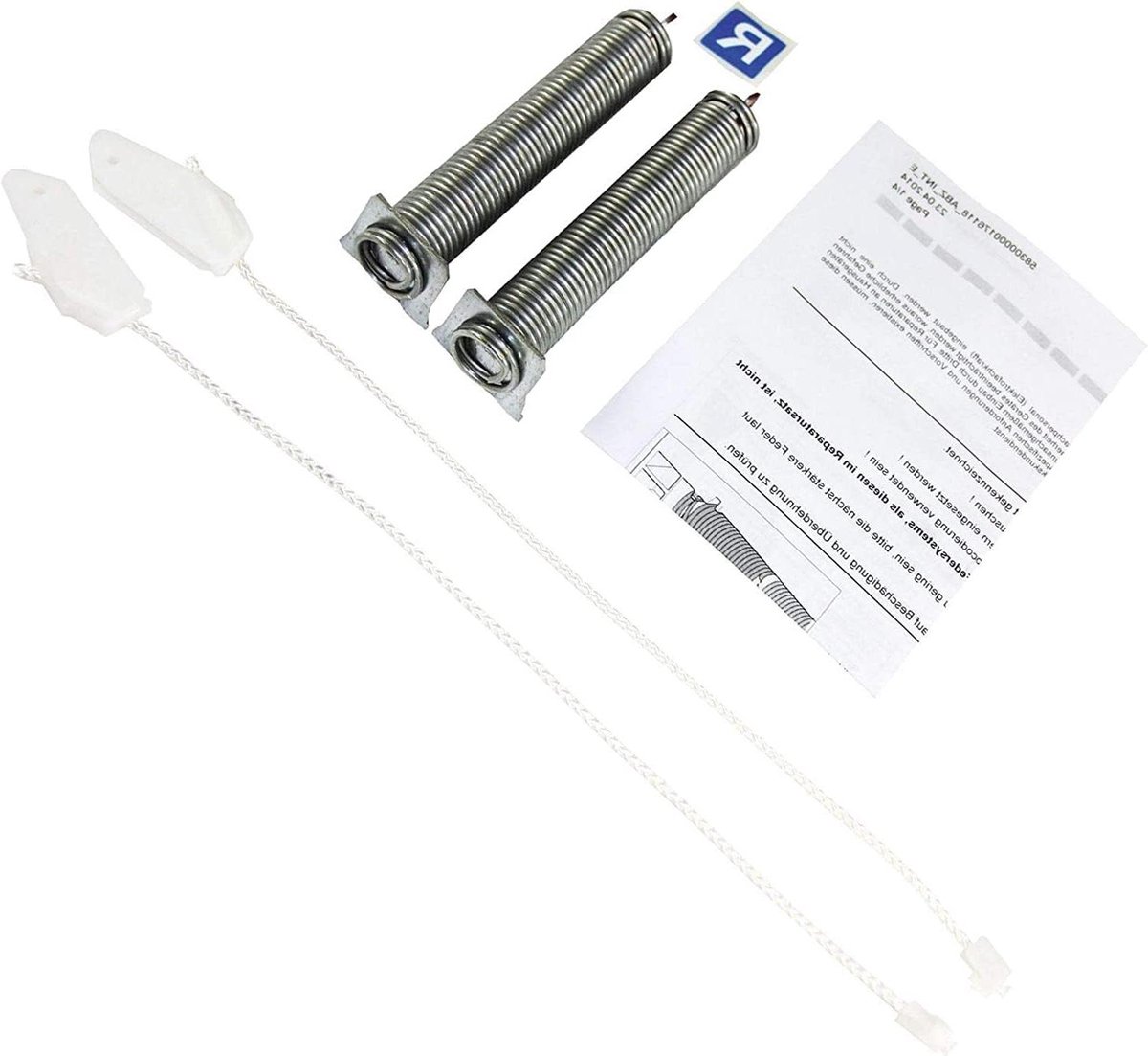 Vaatwasser Deurveer Set - Reparatieset Deurkoorden - Vaatwasser Reparatie - Gelijk aan onderdeelnummer 00754866 - 1 set - Zilver
