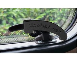 Vensterbeveiligingen Camper - Raamvergrendeling Caravan - Inbraak Voorkomen - Zonder Boren Montage - Set van 2 - Zwart