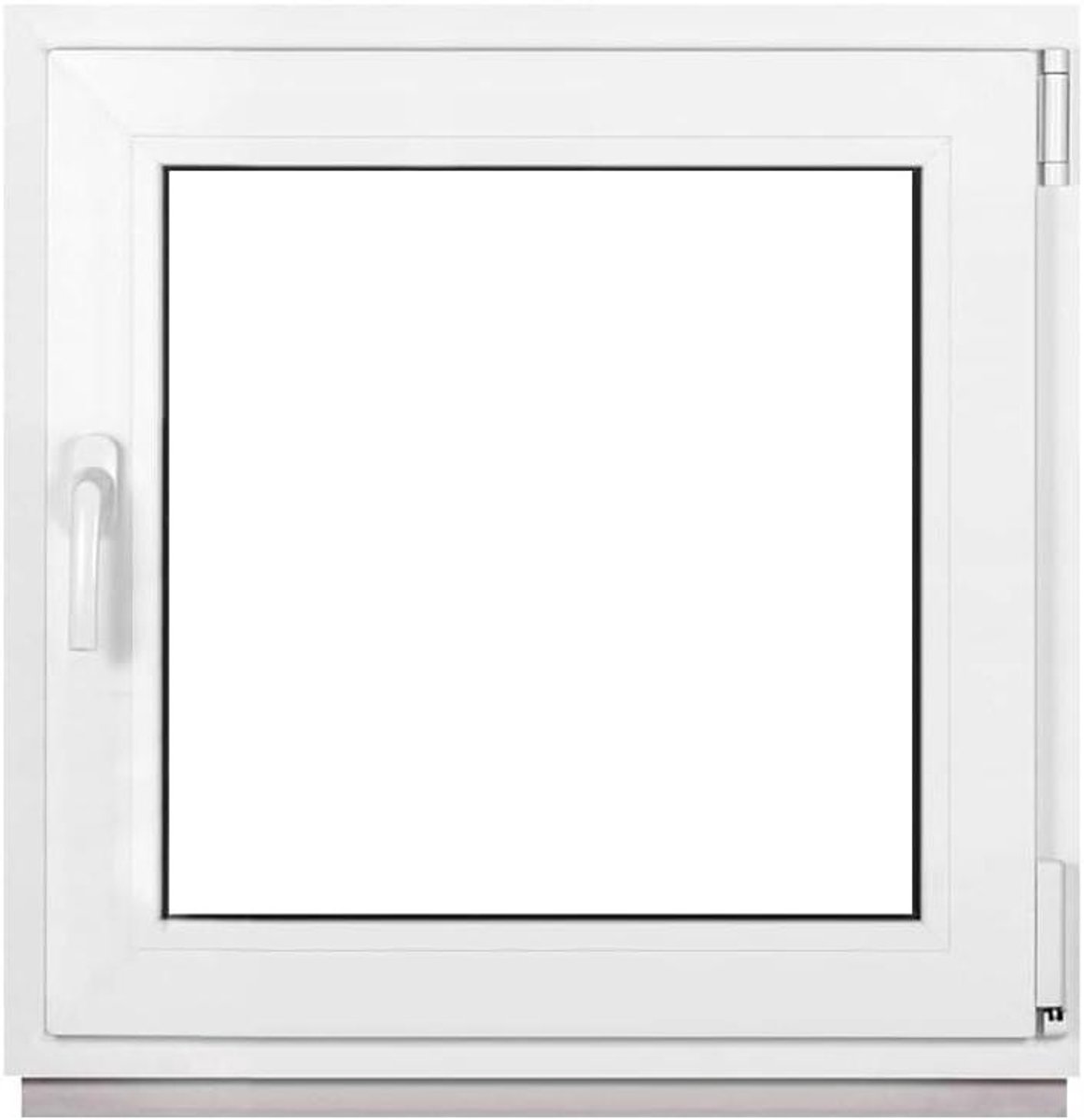 Kelderraam - Kunststof raam - Ventilatie en lichtinval - Drievoudige beglazing - 80 x 80 cm - Wit