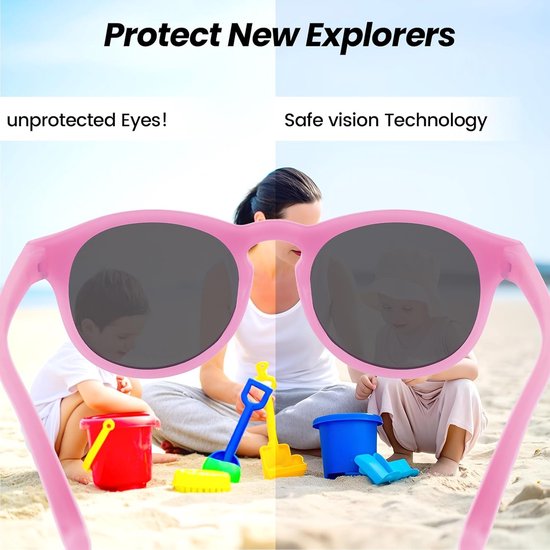 Baby Zonnebril - Polarized Bril - Bescherming Tegen Zon - Kleurveranderend Bij UV - 0-24 Maanden - Paars van Merkloos — afbeelding 2