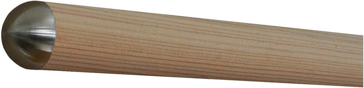 Larikshouten Leuning - Houten Trapleuning - Trappen Beveiligen - Onbehandeld Ruw Hout - 400 mm - Roestvrij Staal