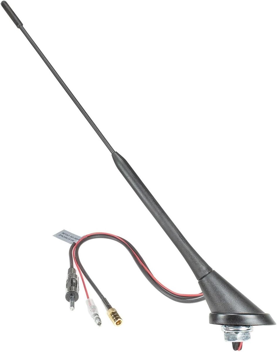 Auto DAB Antenne - Dakantenne Combi - Radio Ontvangen - Met Versterker - 52 graden - Zwart