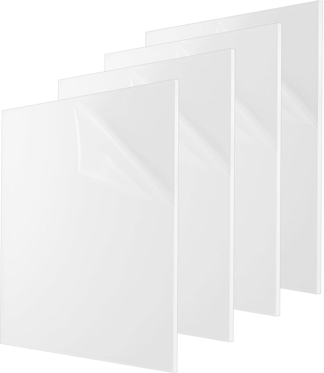 Acrylplaten Transparant - Kunststof Platen - DIY Projecten - Hoge Helderheid - 30 x 30 x 0.6 cm - Transparant