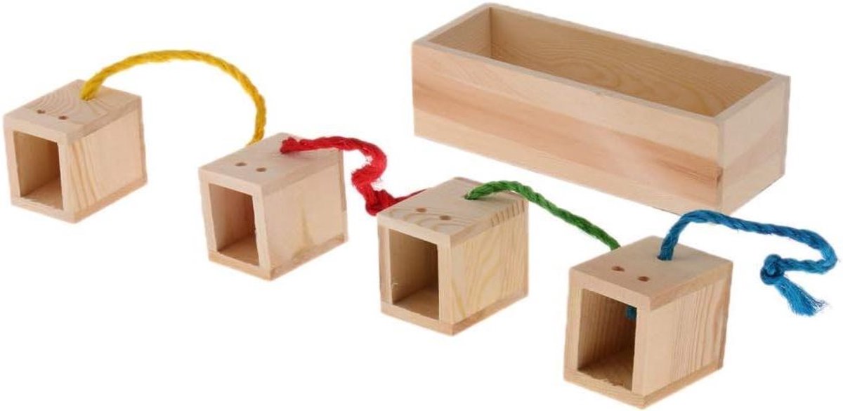 Vogel Voeder Speelgoed - Voederspelletjes Papegaai - Vogel Educatie - Intelligente Ontwikkeling - Niet Gespecificeerd - Natuurlijke Kleuren