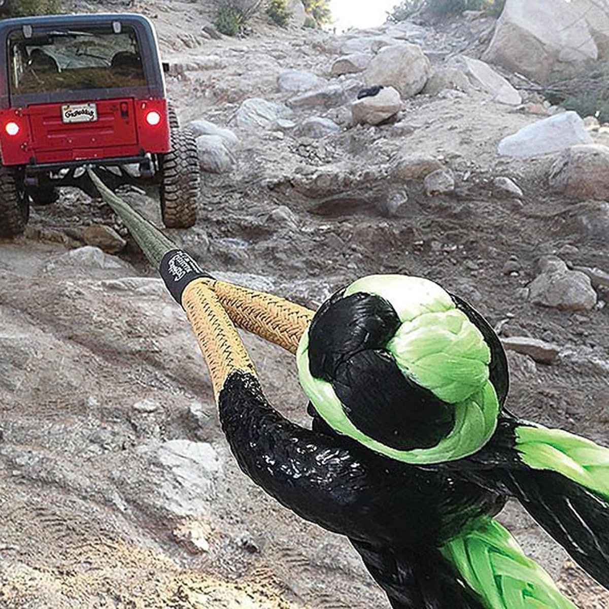 Synthetische Zachte Shackle - Gator-Jaw Shackle - Off-road Herstel - Sterker dan staal - 52.300 lb Breeksterkte - Blauw Zwart