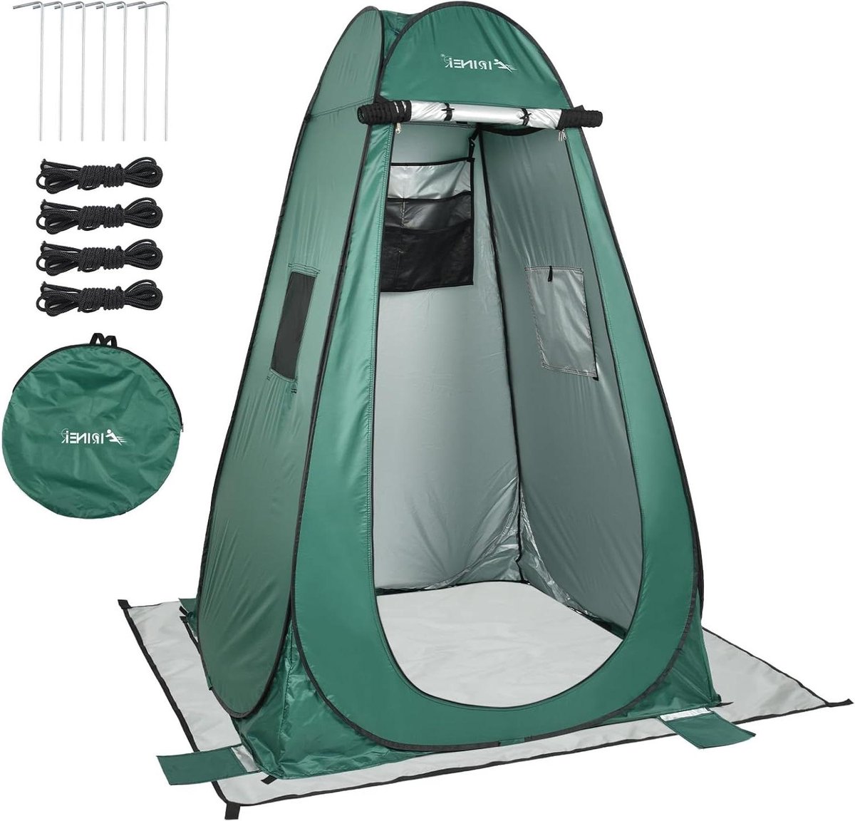 Privacy Tent - Pop Up Pod - Douchen en Omkleden - Zilver Gecoate Stof - Extra Large - Groen