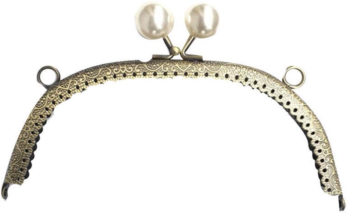aladdien - Klassiek koppelingsframe - Tas accessoires - Handgemaakt - 16,5 cm - Metalen handvat - Doe-het-zelf tas - Ideaal voor creatievelingen