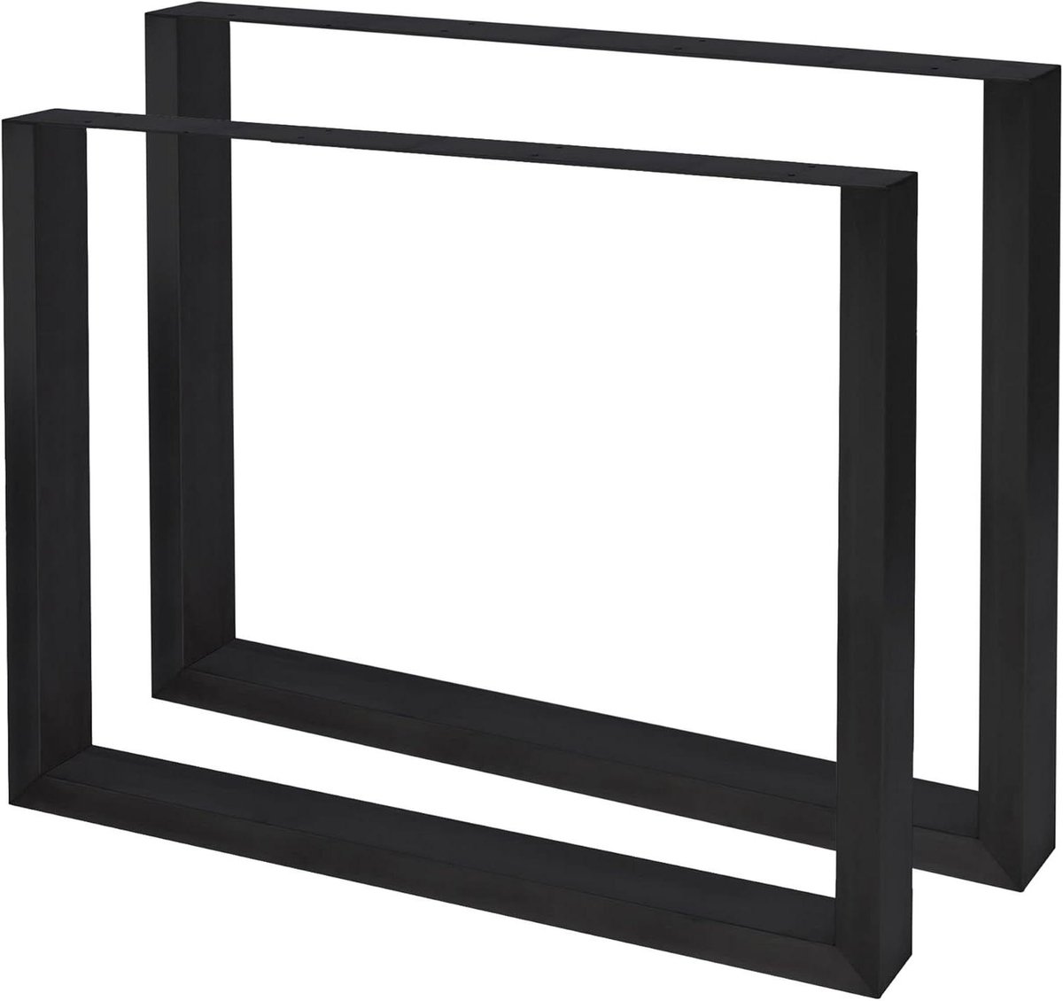 Tafelpoten Set - Meubelonderstel - Tafel Maken - Poedercoating Corrosie - 80 cm - Zwart
