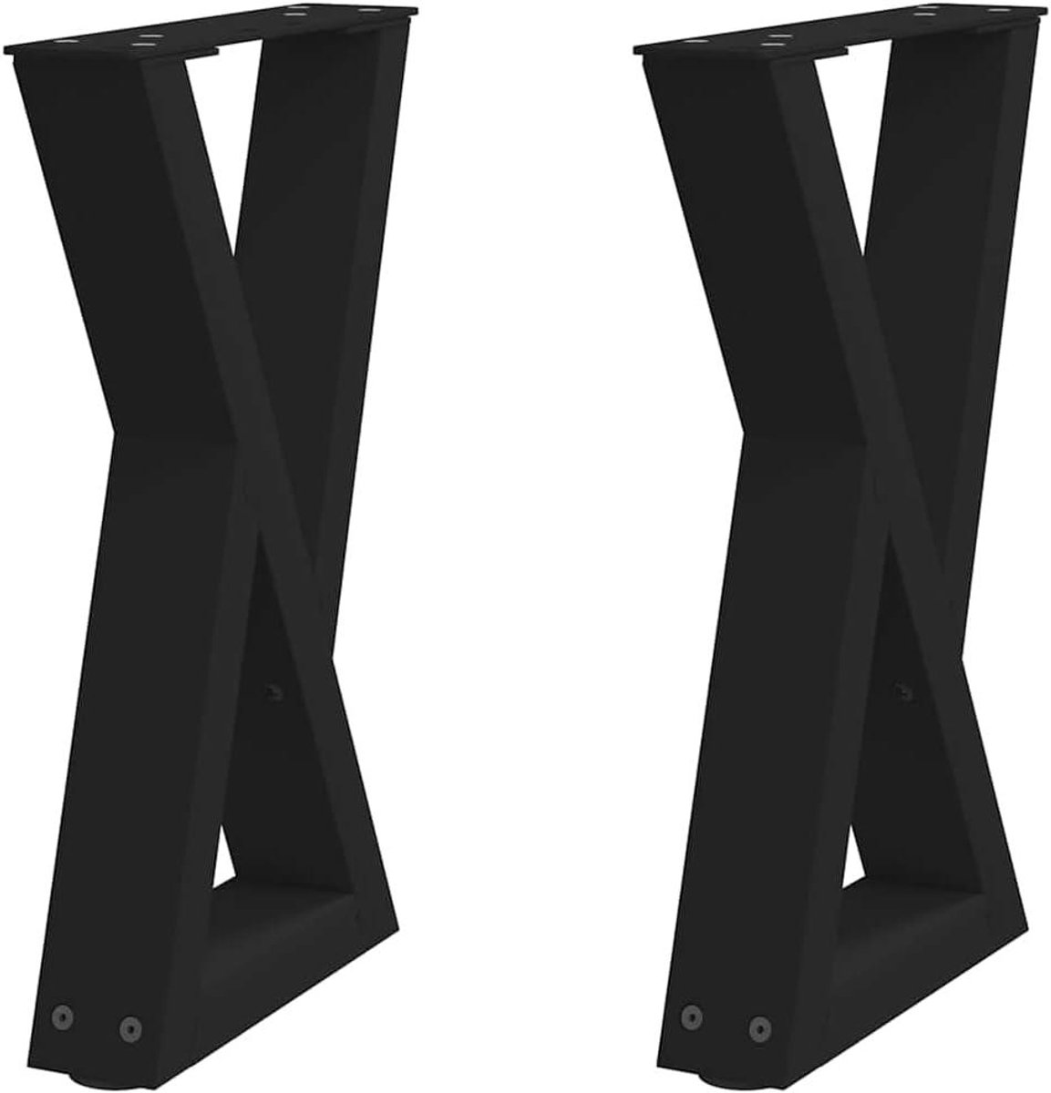 Salontafelpoten - Meubelpoten set - Tafel personaliseren - Verstelbare voetdoppen - 28 x 43 cm - Zwart