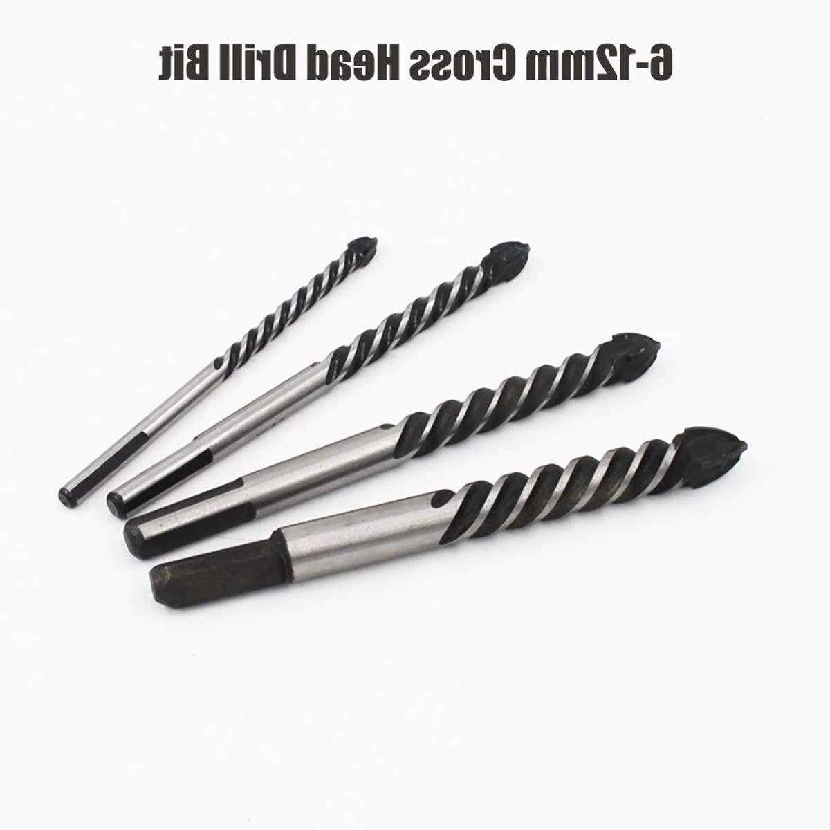 Boorset Hardmetaal - Tegelboor Set - Metselwerk Boren - Speerpuntig Design - 4 Maten 6-12mm - Metaal
