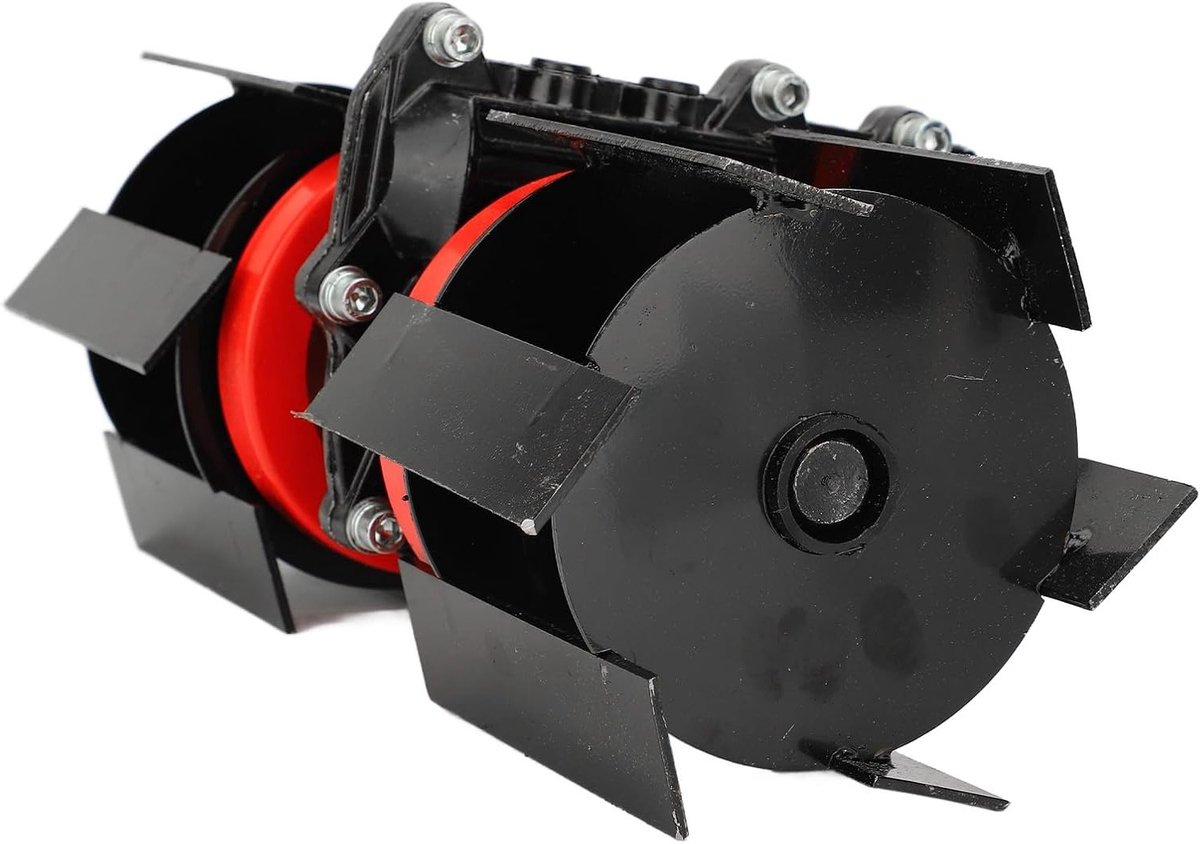 Diepe Ploughwheel met 9 Tanden en Rechte Mes voor Grasmaaien en Bodemverwerking, Universele Accessoire voor Grasmaaiers (26mm)