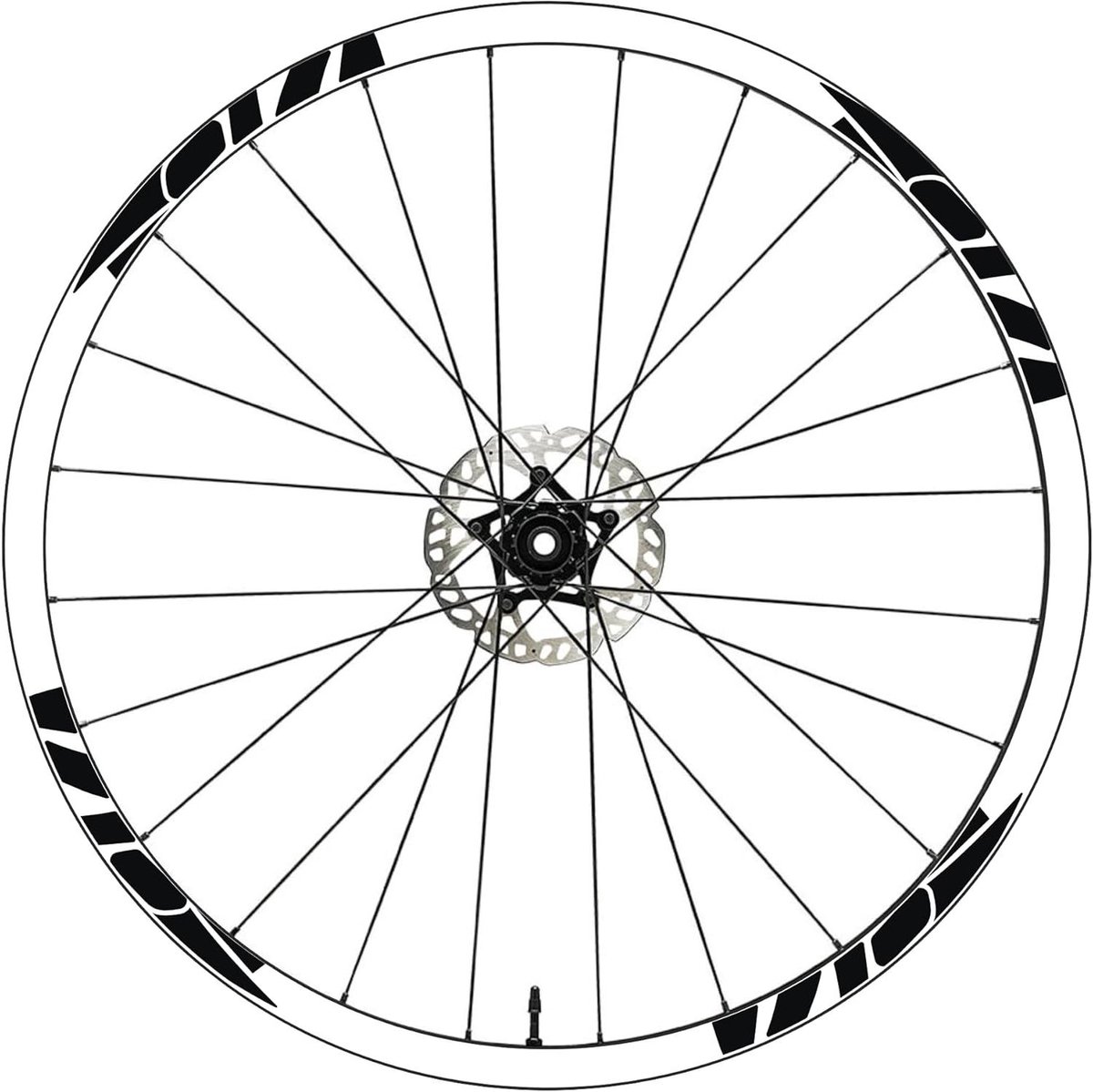 Velgenstickers Fiets - Wielstickers MTB - Fiets Personaliseren - Duurzaam Vinyl Materiaal - 26-29 inch - Zwart Mat