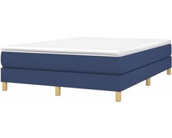 Boxspring Bed - Tweepersoonsbed Ledikant - Rustgevende Nachtrust - Pocketvering Matras - 140x200 cm - Blauw