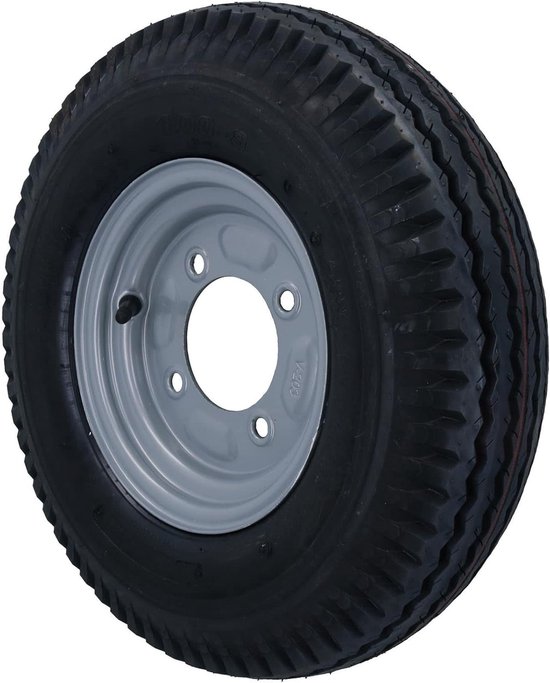 Aanhangerwiel met band - Reservewiel trailer - Vervangen of upgraden - 400x8 inch maat - 115mm PCD - Grijs — afbeelding 4